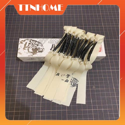 Dây ná cao su Combo 5 bộ thun ná cao su hổ trắng  buộc sẵn 0.65mm