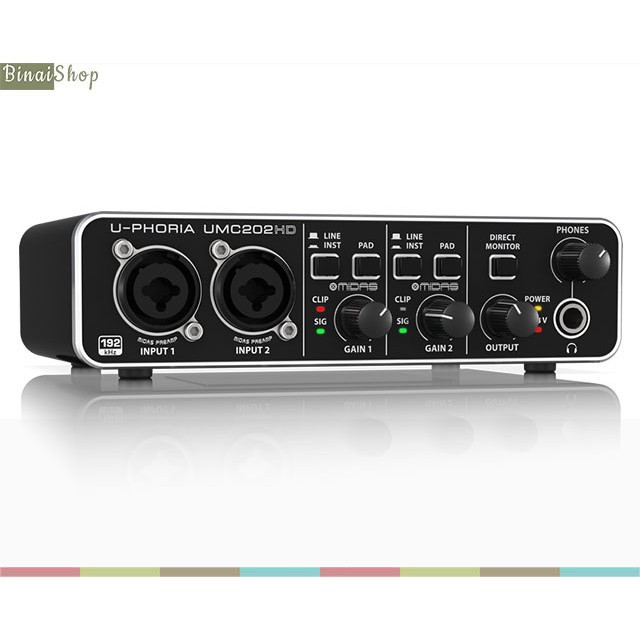 Sound card thu âm Behringer U-PHORIA UMC202HD