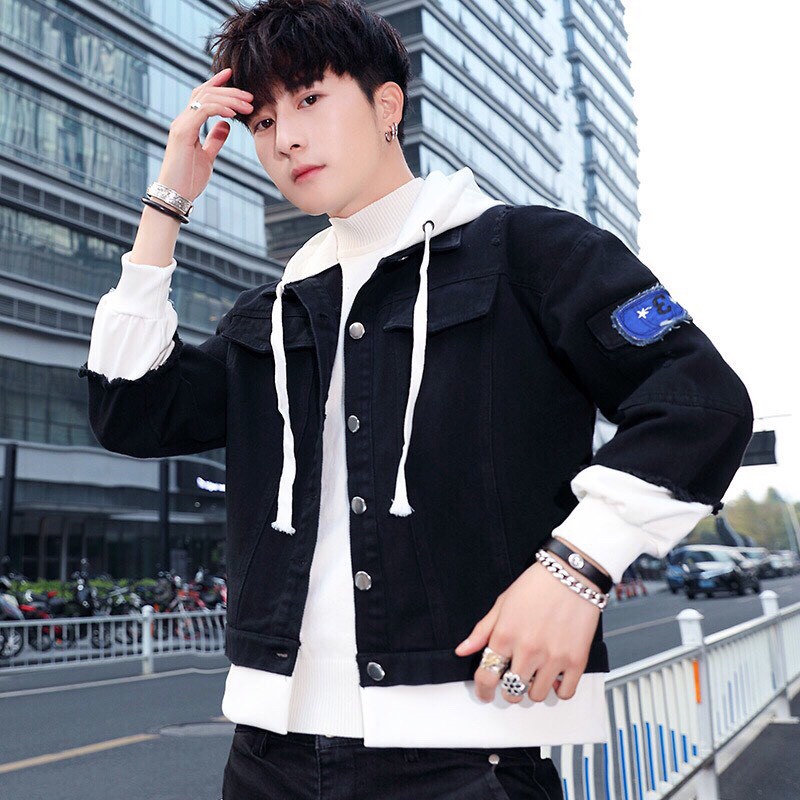 Áo khoác jean Nam Nữ có mủ nỉ, Áo khoác bò unisex phong cách Hàn Quốc- Nhận Sỉ Lẻ Toàn Quốc Giá Rẻ