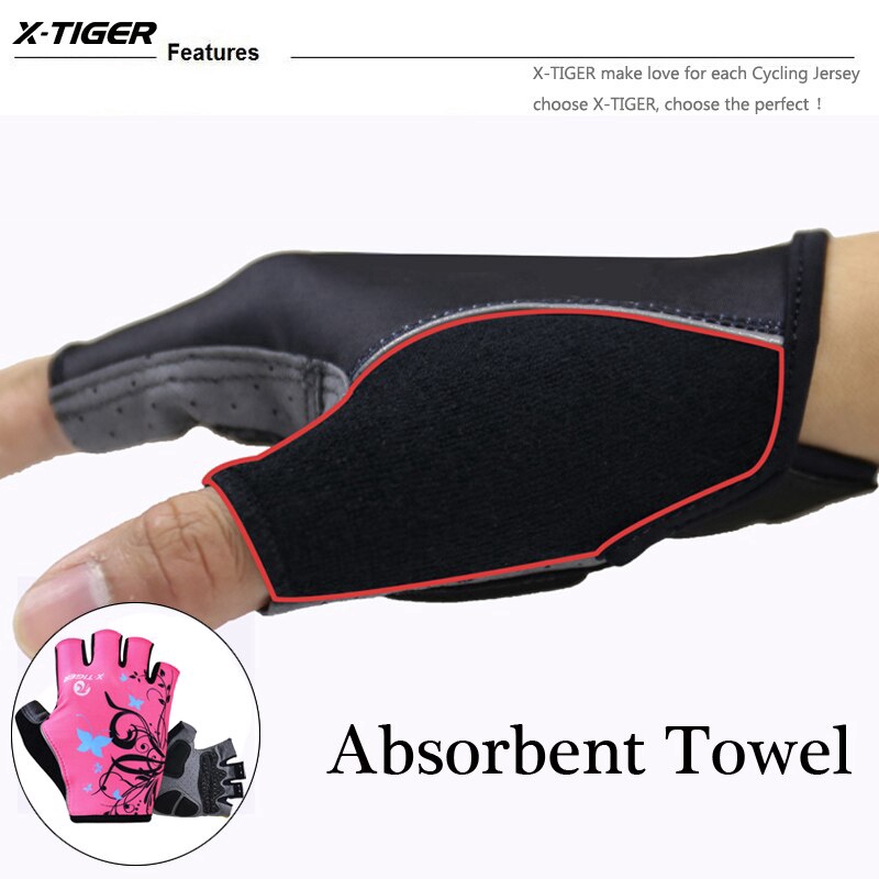 Găng Tay Thể Thao X-tiger Đi Xe Đạp Nửa Ngón Chống Sốc Thoáng Khí