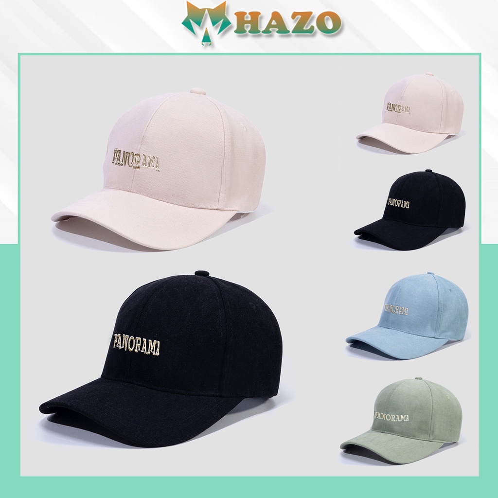 Mũ Lưỡi Trai Nón Kết Thêu Chữ Panorama Kiểu Rách Fashion 387 Phong Cách Ulzzang Form Unisex Nam Nữ - Hazo