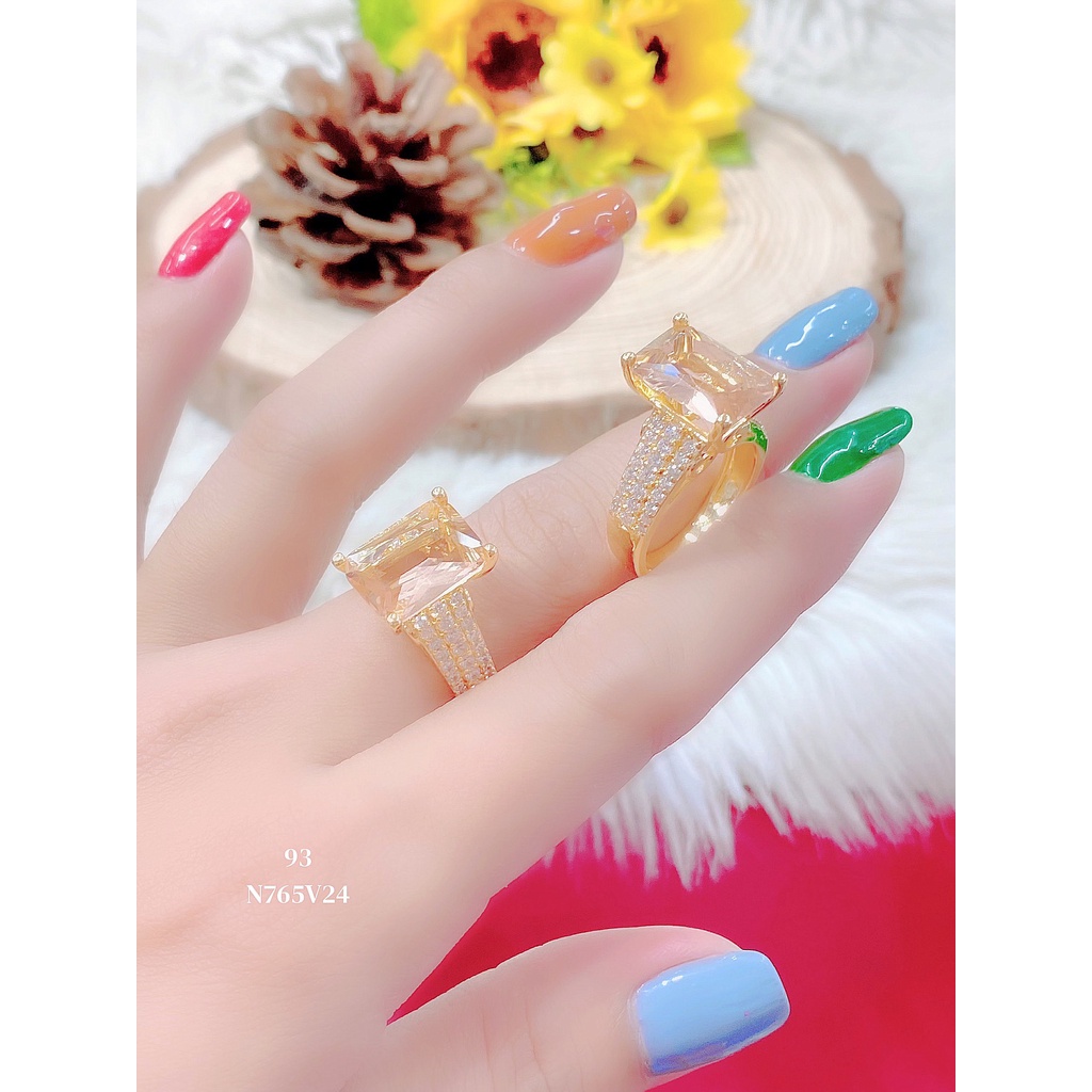 Nhẫn nữ UHA mạ vàng 18K đính đá CZ ( giá tốt nhất ) N765