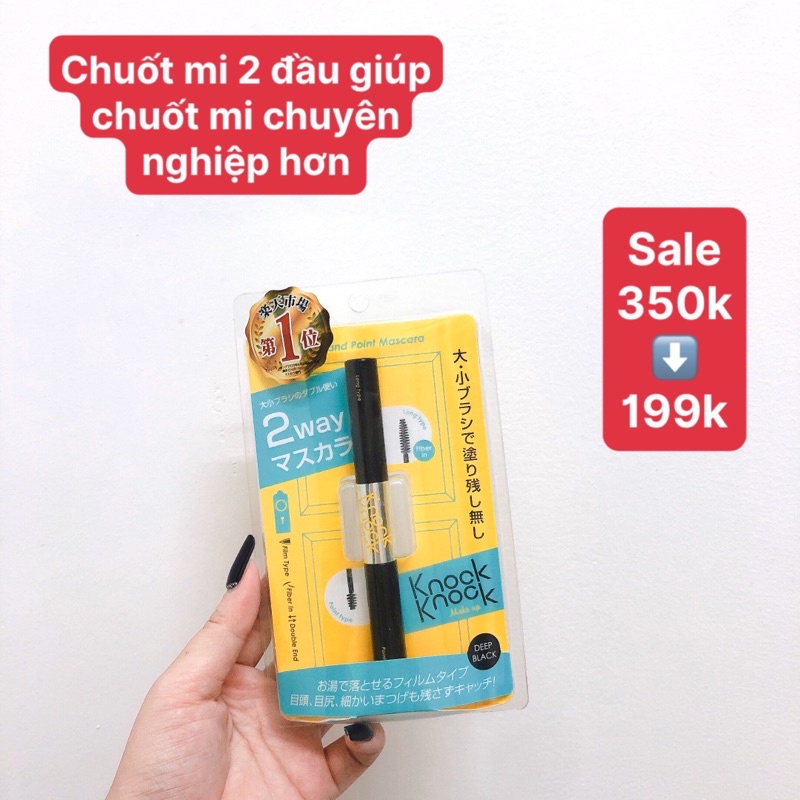 Chuốt mi 2 đầu chuyên nghiệp Knock Nhật Bản