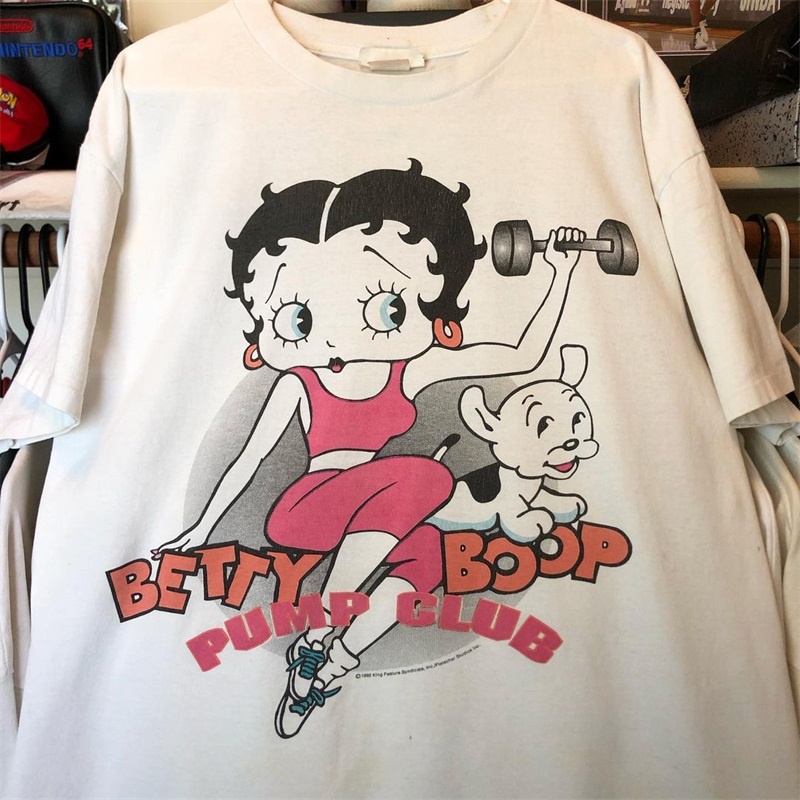 Áo Thun cotton Tay Ngắn In Hình Búp Bê bettyboop Betty Cún Con Dễ Thương Cho Nam Và Nữ