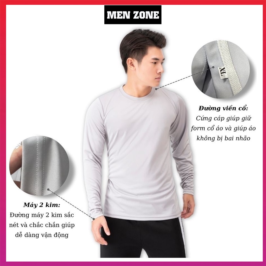Áo Giữ Nhiệt Nam, Áo Thun Nam Dài Tay Co Giãn 4 Chiều Chất Đẹp, Thời Trang Menzone [ANT]