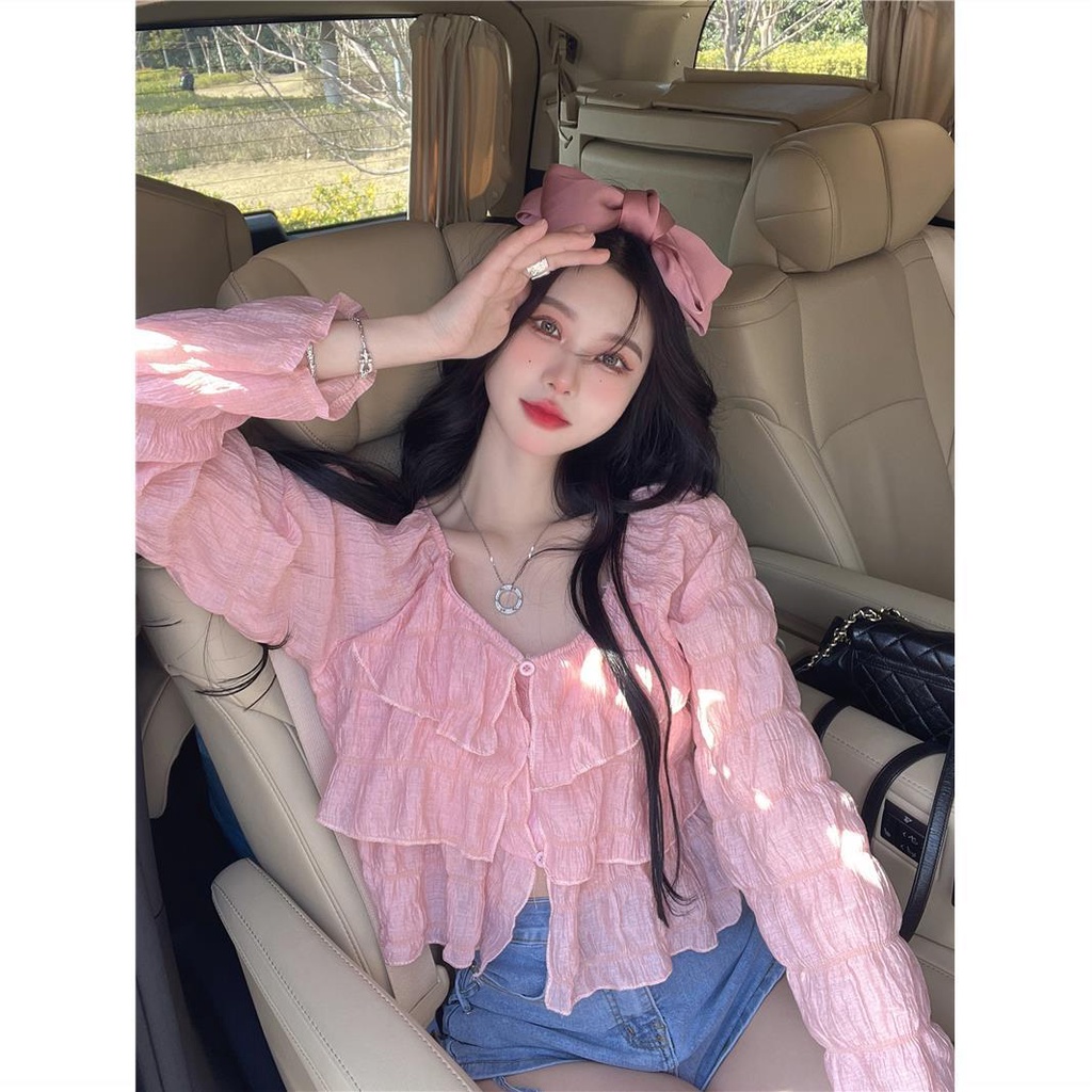 Áo Khoác Cardigan Dài Tay Màu Sắc Đơn Giản Thời Trang Cho Nữ  tao bao