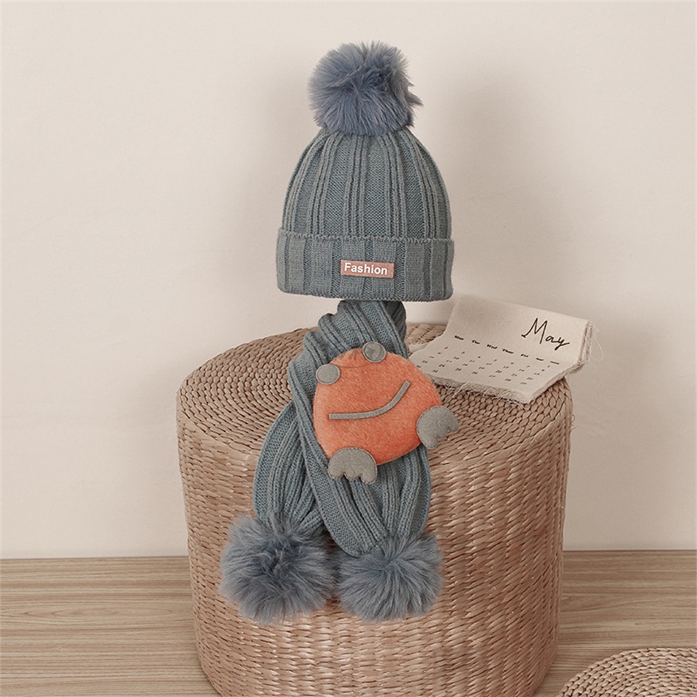 Mũ len Bear Leader có khăn quàng cổ đáng yêu cho bé 2-6 tuổi