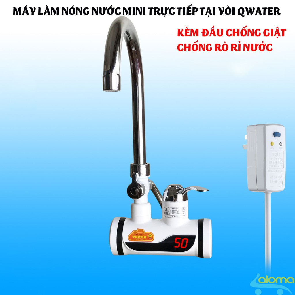 Máy làm nóng nước trực tiếp tại vòi QWater RX-13 kèm đầu tăng áp 3 chế độ