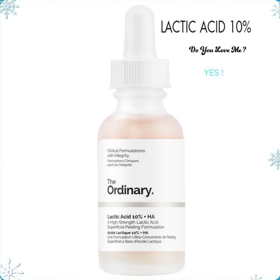 Tẩy da chết hóa học Lactic Acid + HA - The Ordinary