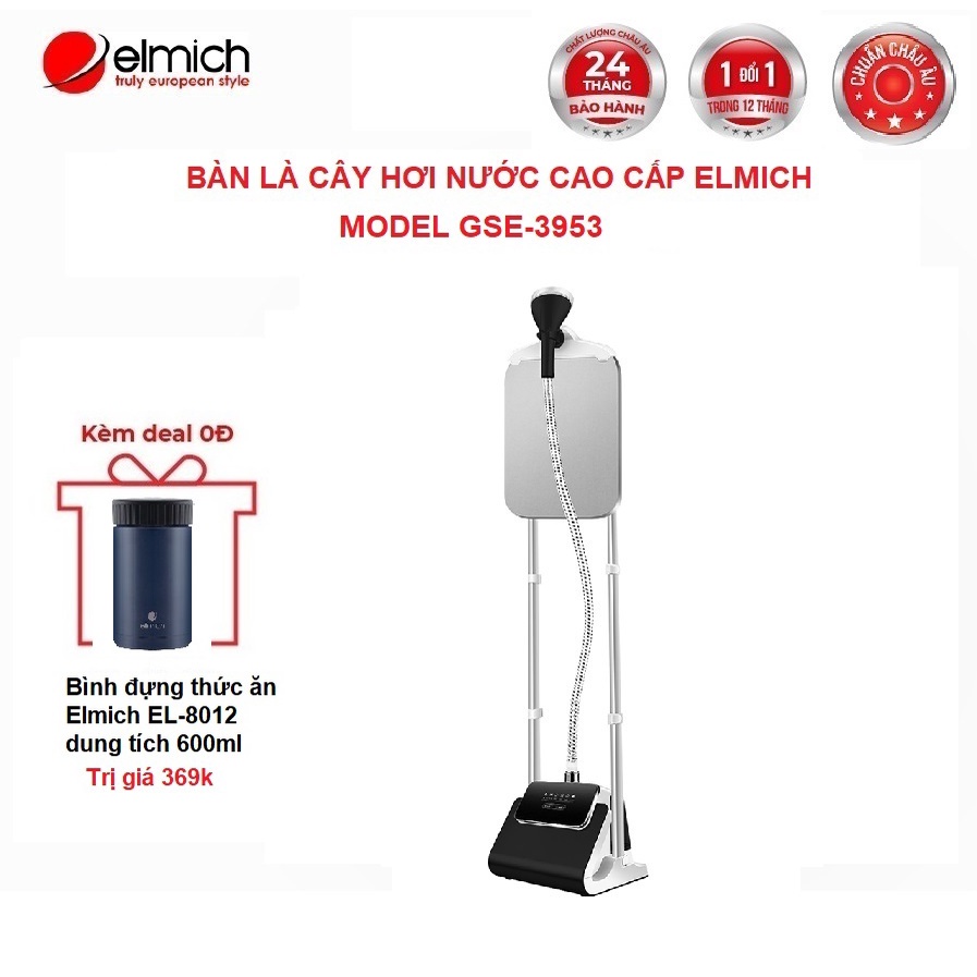 [Mã ELHADEV giảm 4% đơn 300K] Bàn là hơi nước đứng cao cấp Elmich GSE-3953