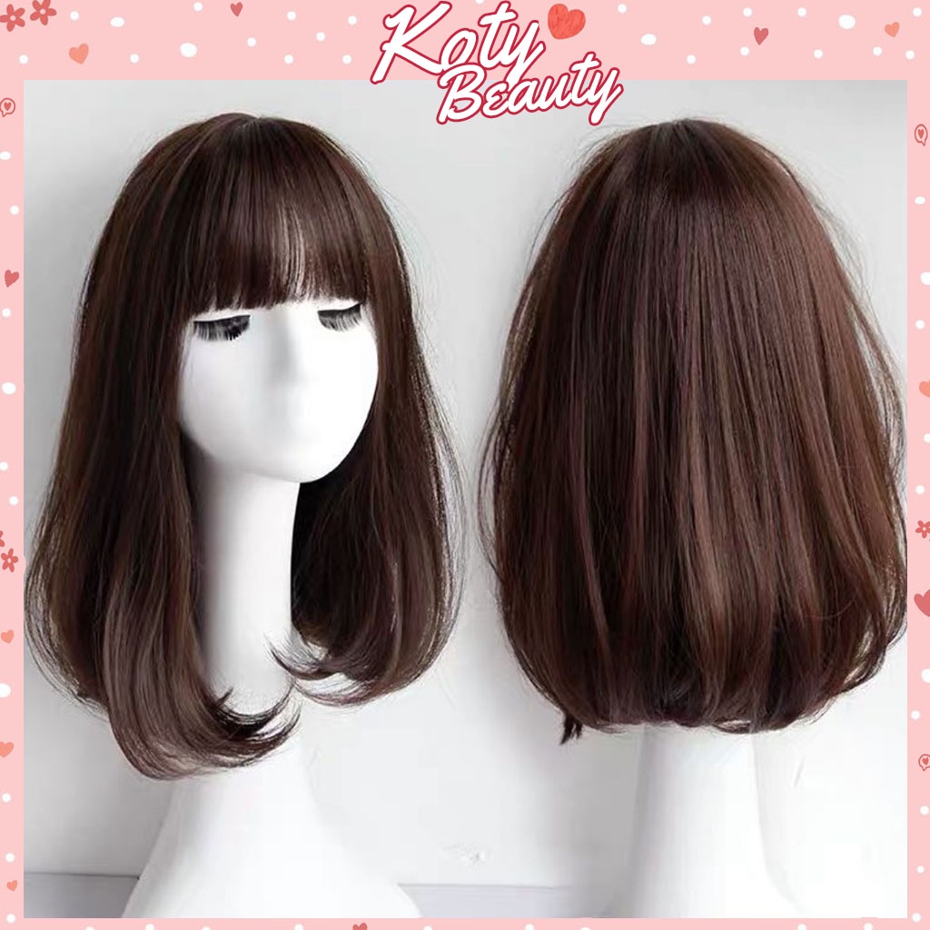 Tóc giả nguyên đầu ❤️KOTY BEAUTY❤️ tóc nguyên đầu cúp bầu lửng TG25