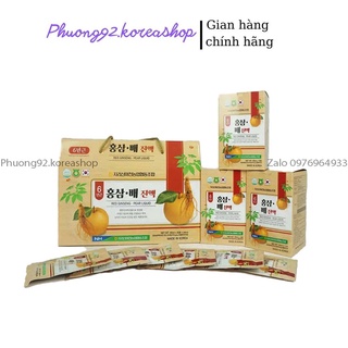 Nước hồng sâm lê hansusam 한수삼 hàn quốc hộp 30 gói x 50ml