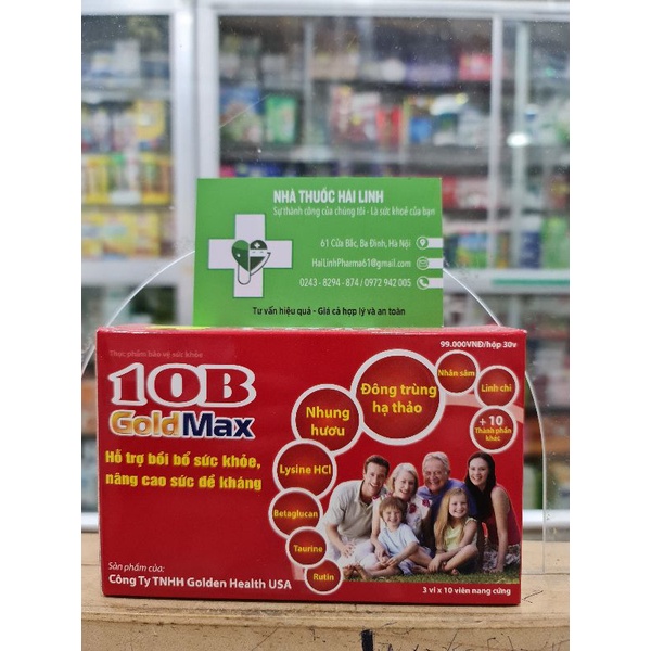 [CHÍNH HÃNG] 10B GOLD MAX - Tăng sức đề kháng, bồi bổ cơ thể