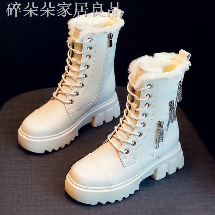 Giày Bốt Martin Đi Tuyết Lót Nhung Dày Kiểu Hàn Quốc Thời Trang 2020 Cho Nữ Sinh
