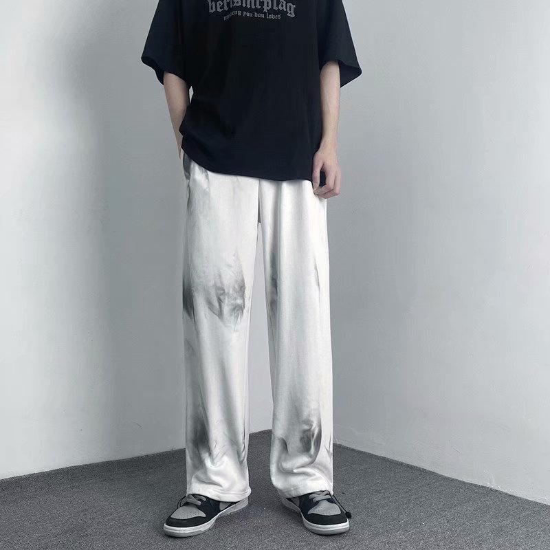Quần ống rộng kiểu dáng nhuộm màu loang phong cách Hip Hop thời trang sành điệu cho nam size S-3XL