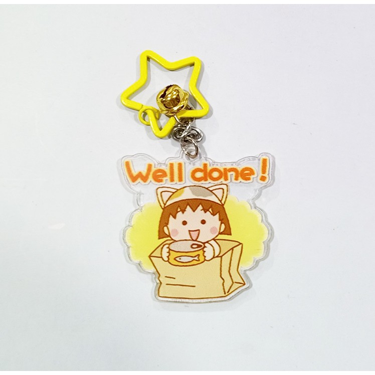 Móc khoá maruko dẹt vòng MKI14 móc khoá cute móc khoá dễ thương