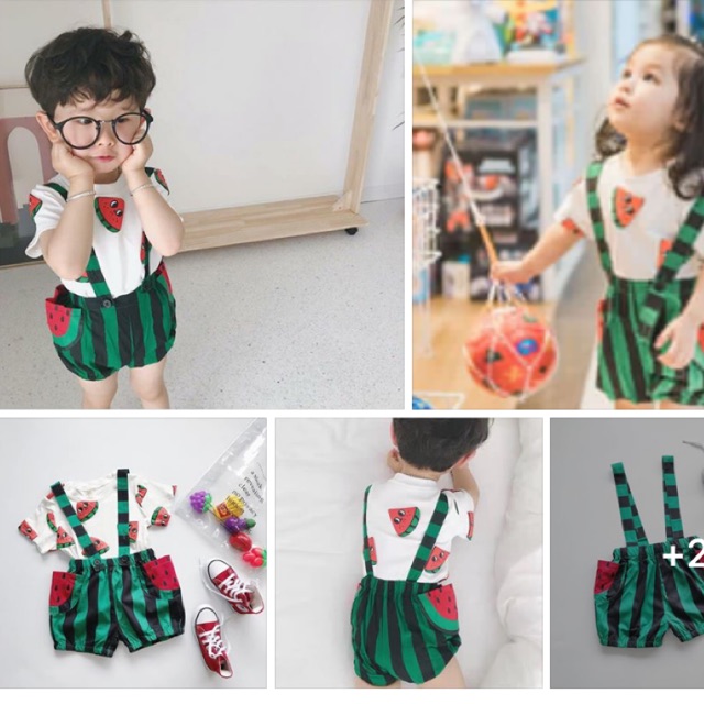 Yếm kèm áo dưa hấu