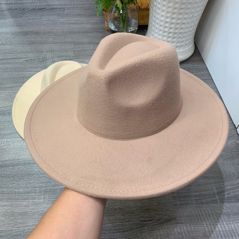 Mũ Nón Fedora Unisex Vành 10cm Nỉ Lót