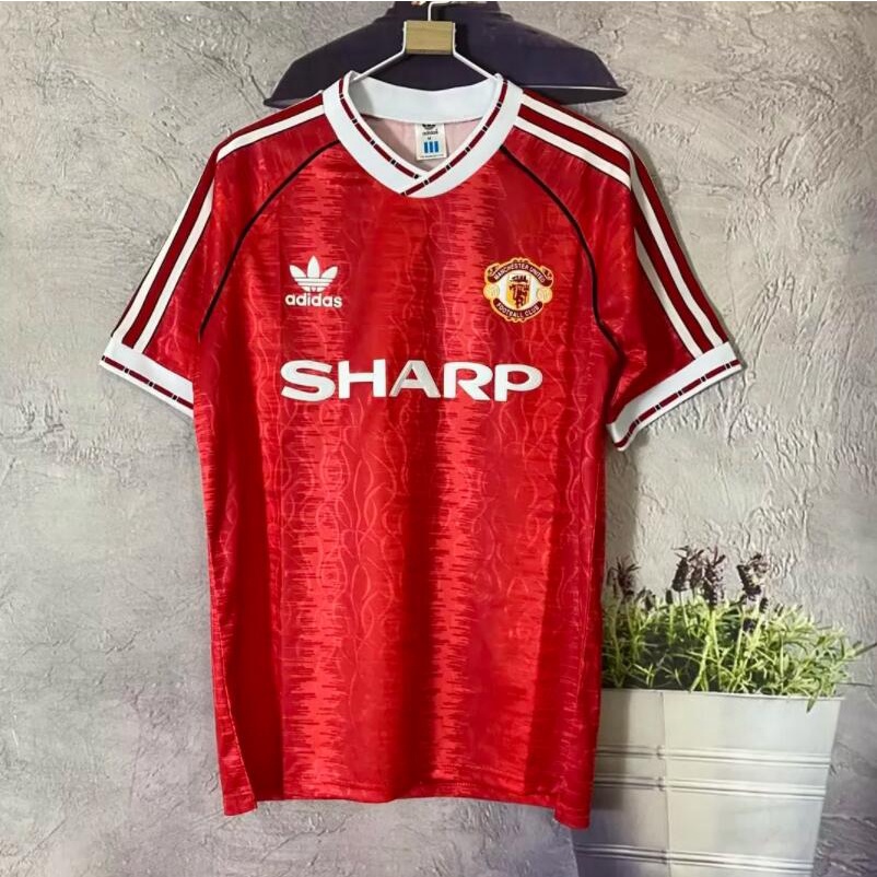 Áo Bóng Đá Tay Ngắn Phong Cách Đội Tuyển Manchester United 90-92