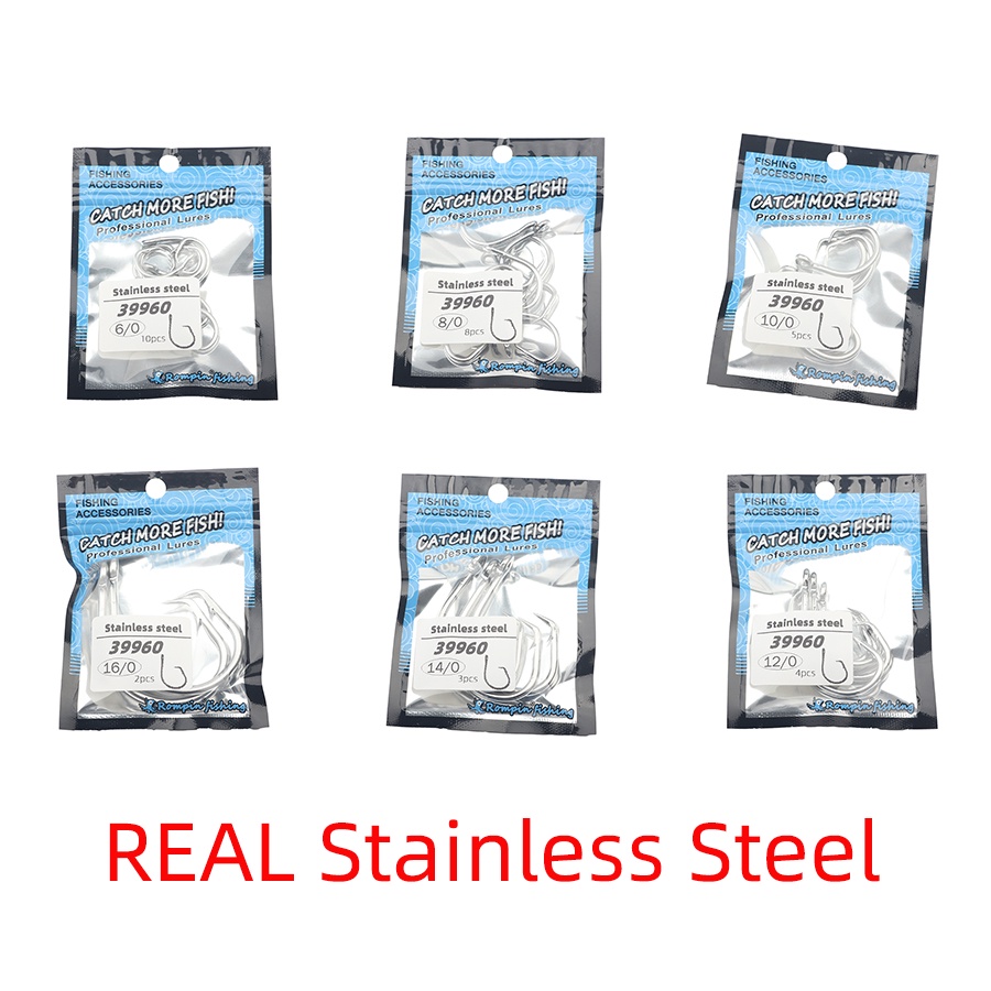 Móc Câu Cá Bằng Thép Không Gỉ 39960 Cỡ 8/0-16/0#