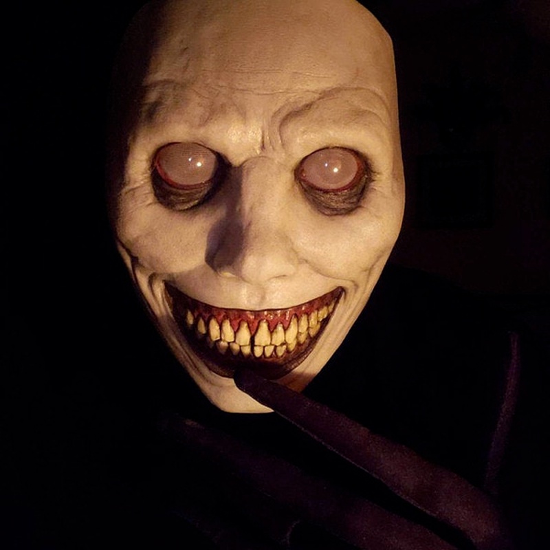 Mặt Nạ Hóa Trang Halloween 2 Màu Hình Mặt Cười Độc Đáo