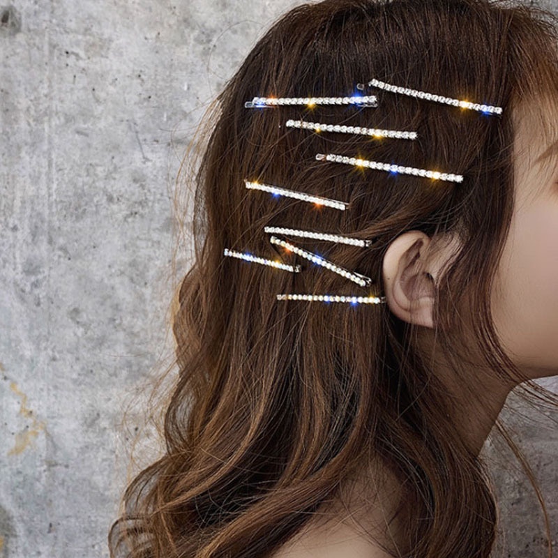 [Bộ 4] Kẹp Tóc Đính Đá Lấp Lánh Phụ Kiện Thời Trang Cho Nữ AB090