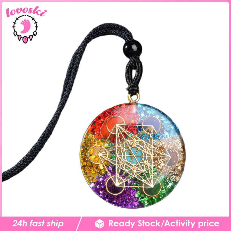 [Lovoski] Mặt Vòng cổ Pha Lê Thạch Anh Tím 1.4 inch Bằng Nhựa Resin Nhỏ Giọt Cho Sinh Nhật Bạn Bè