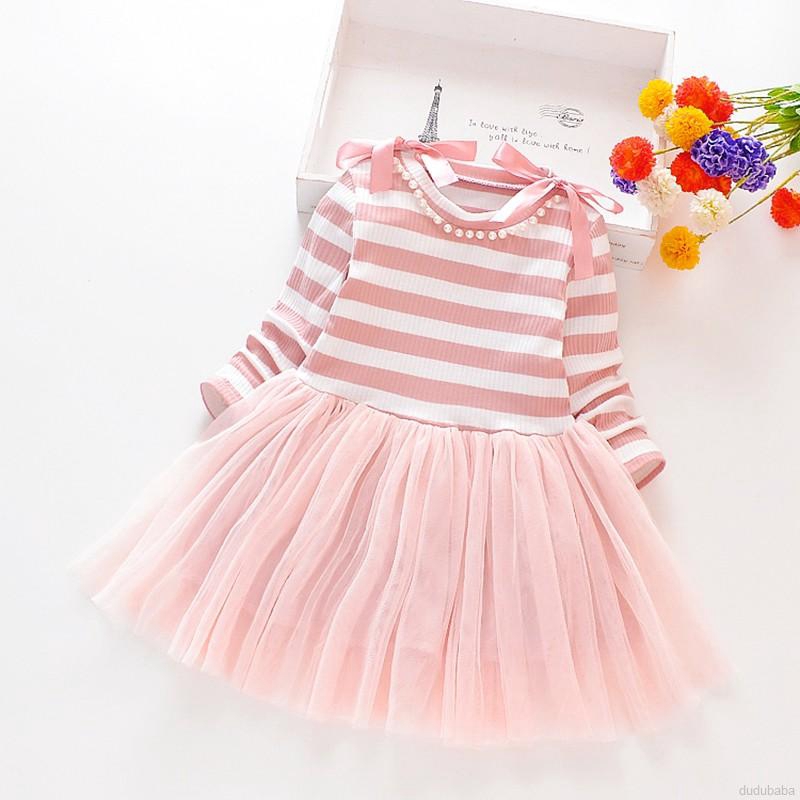 Đầm vải thun dáng xòe cho bé 1-8 tuổi