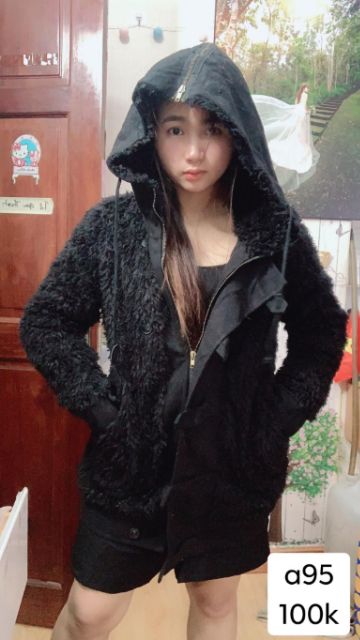 Áo khoác lông có nón. A95 | BigBuy360 - bigbuy360.vn