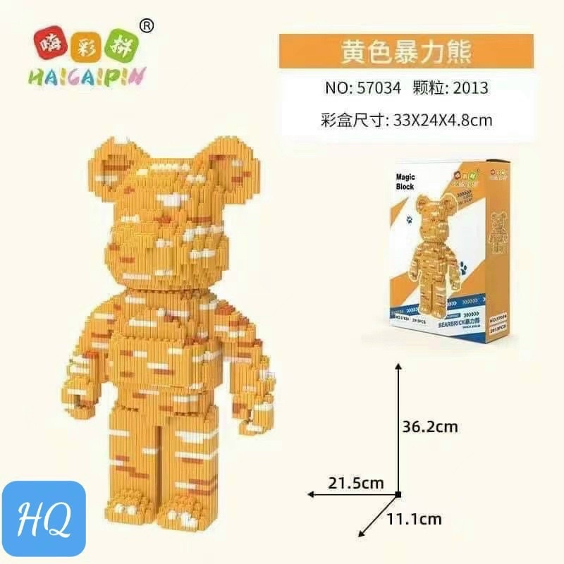 Bộ đồ chơi lắp ghép lego gấu BearBrick cỡ lớn 34cm