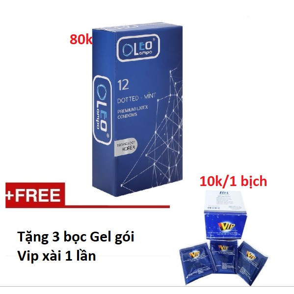 yêu thích Bao Cao Su Chấm Bi Gân Gai Bạc Hà Oleo Lampo Dotted Mint Hộp 12 thumbnail