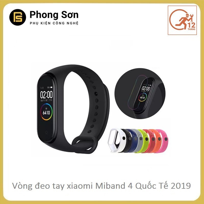 Vòng đeo tay Xiaomi Mi Band 4 - Bản Quốc Tế - Chính Hãng DGW Phân Phối-Bảo Hành 12 Tháng