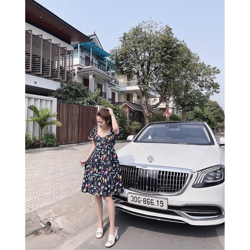 Váy babydollll XANH THAN hoa quả (kèm ảnh thật,video) | BigBuy360 - bigbuy360.vn