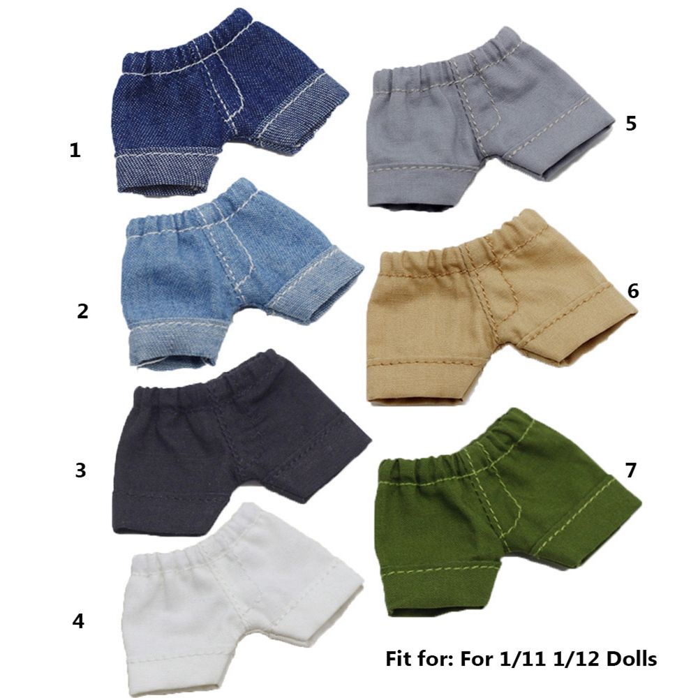 Quần short denim nhiều màu thời trang chất lượng cao cho búp bê tỉ lệ 1/11 1/12