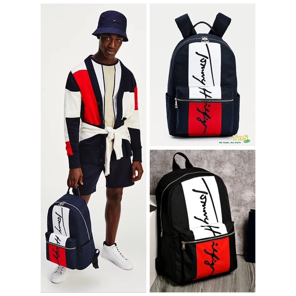 TNS - Balo dáng vuông unisex T•o•m•mie Signature Colour-blocked Backpack