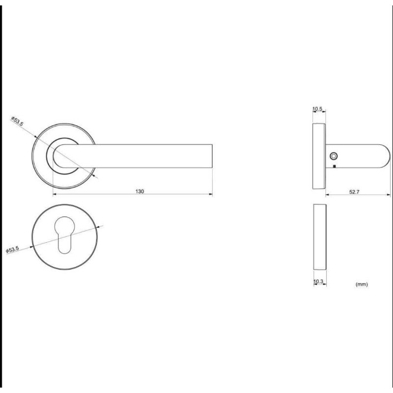 Khoá Tay nắm cửa phân thể cao cấp Huy hoàng SS5834