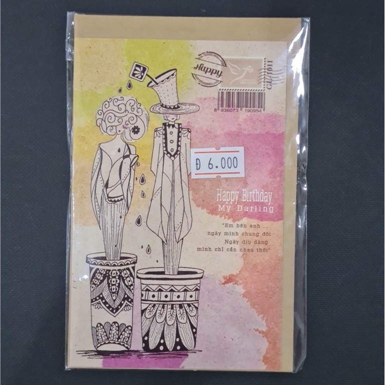 Postcard Sinh Nhật Vintage (9x14)