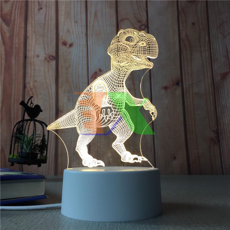 Đèn ngủ, đèn trang trí Led 3D - Khủng Long