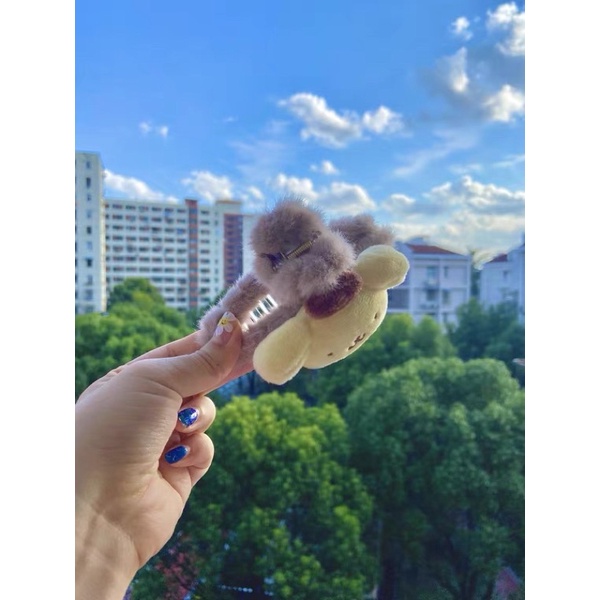 Kẹp tóc càng cua lông thú bông xinh xắn