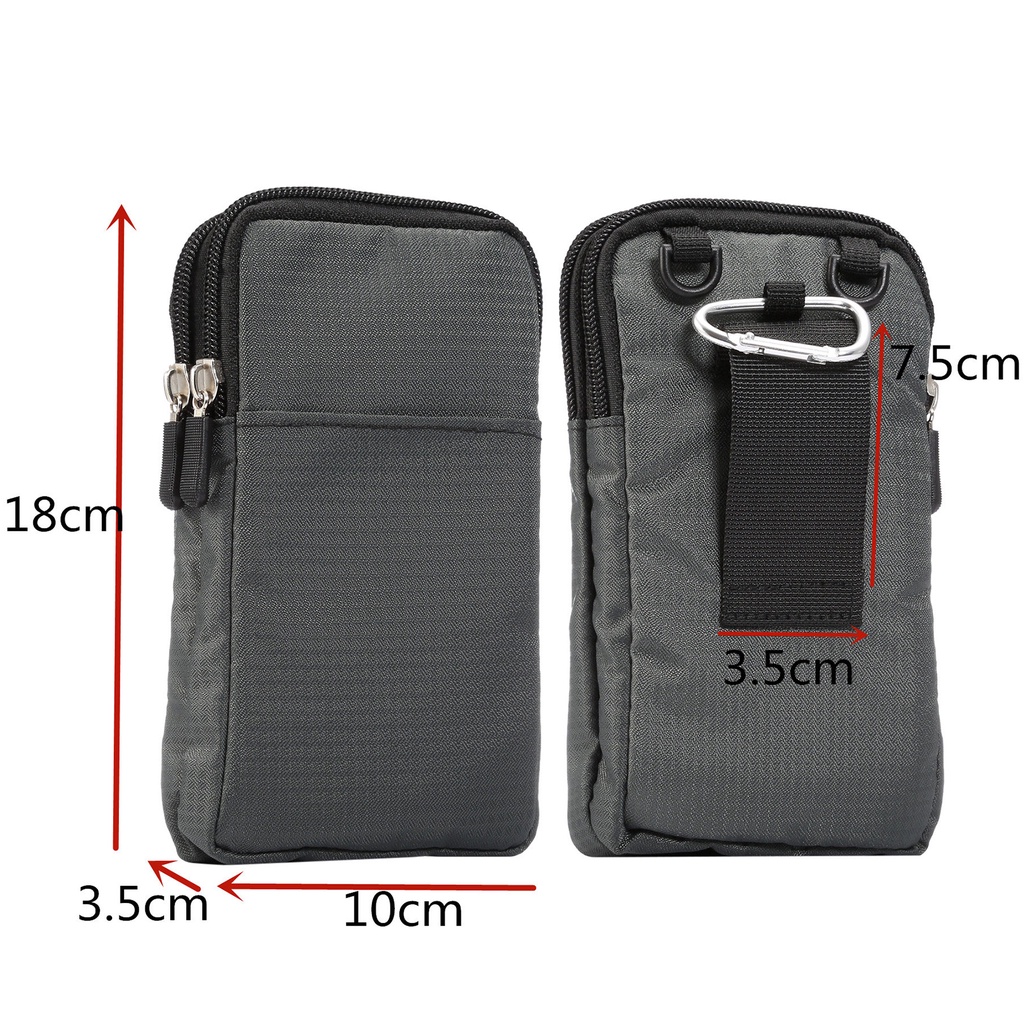 Túi Đựng Điện Thoại Kích Thước 4.7-7.2 inch 3 Ngăn Có 2 Khóa Kéo Cho Điện Thoại Thông Minh OPPO VIVO