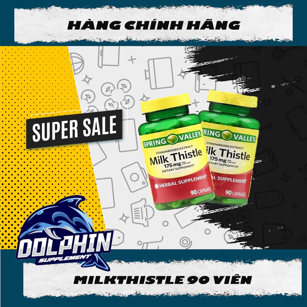 Spring Valley – Milkthistle 175mg – 90 viên - Giải độc gan