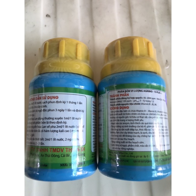 PHÂN BÓN VITAMIN 3B - B1-B2-B6 - Lọ 100ml. điều hoà sinh trưởng cây trồng.