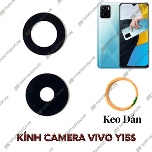 Kính camera vivo y15s kèm keo dán