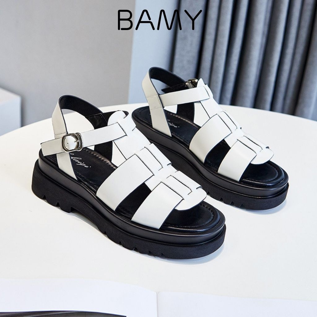 Dép Sandal nữ kiểu La Mã đế bánh mỳ cao 3cm - BaMy Shoes