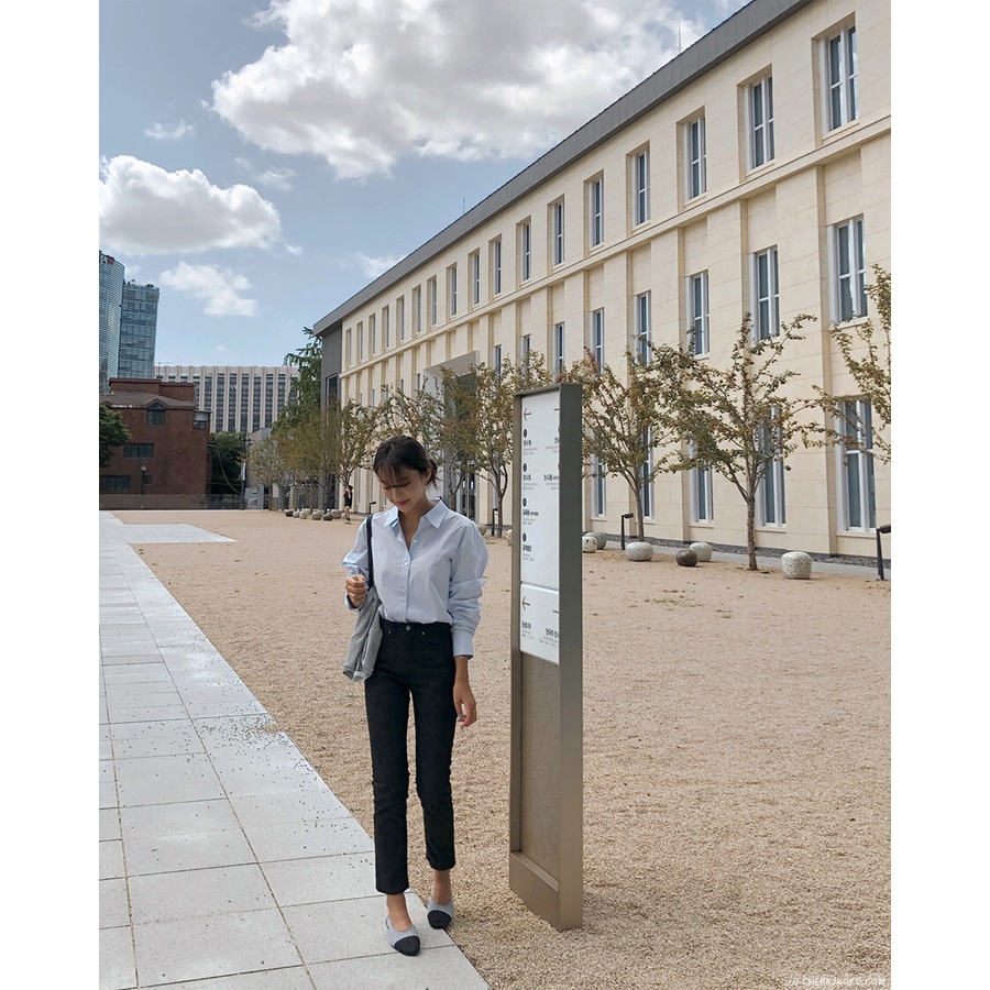 Áo Sơ Mi Dài Tay Cổ Đức Muse Basic Shirt CHERRYKOKO