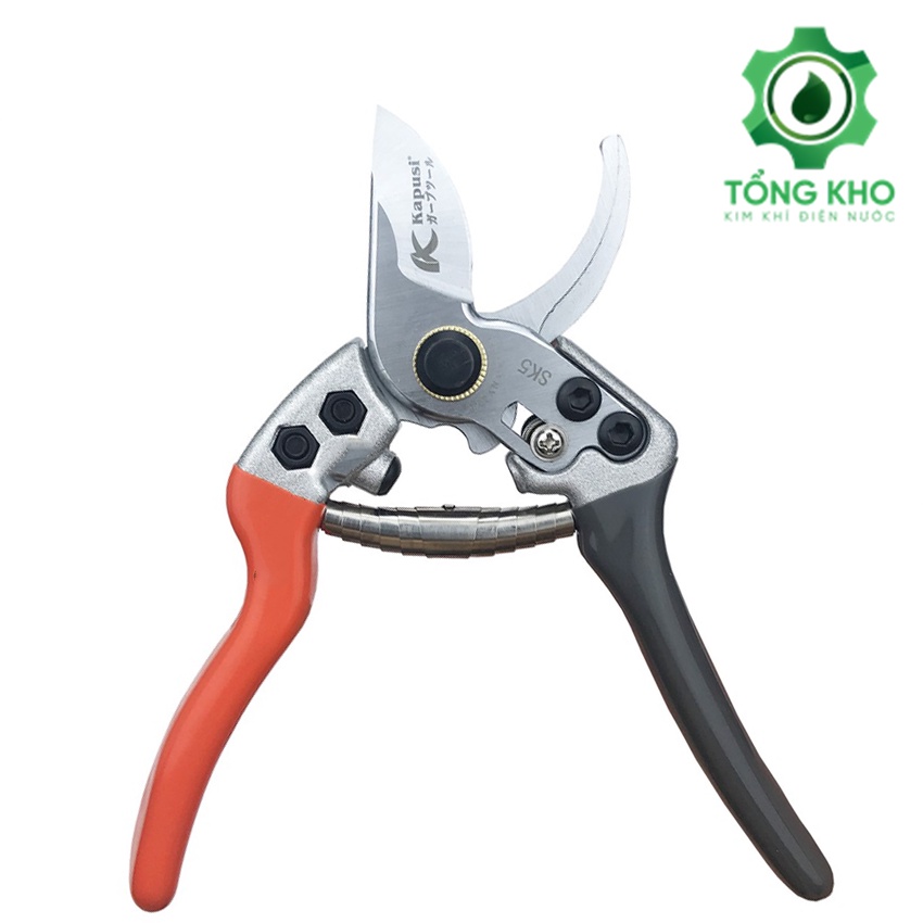 Kéo cắt cành trợ lực Nhật Kapusi Japan lưỡi thép SK-5 siêu bền - siêu sắc- Tổng Kho Kim Khí Điện Nước