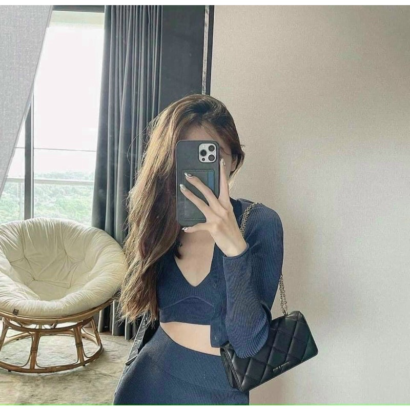 Tặng túi giấy -Túi xách hãng CNK chần ô fullbox