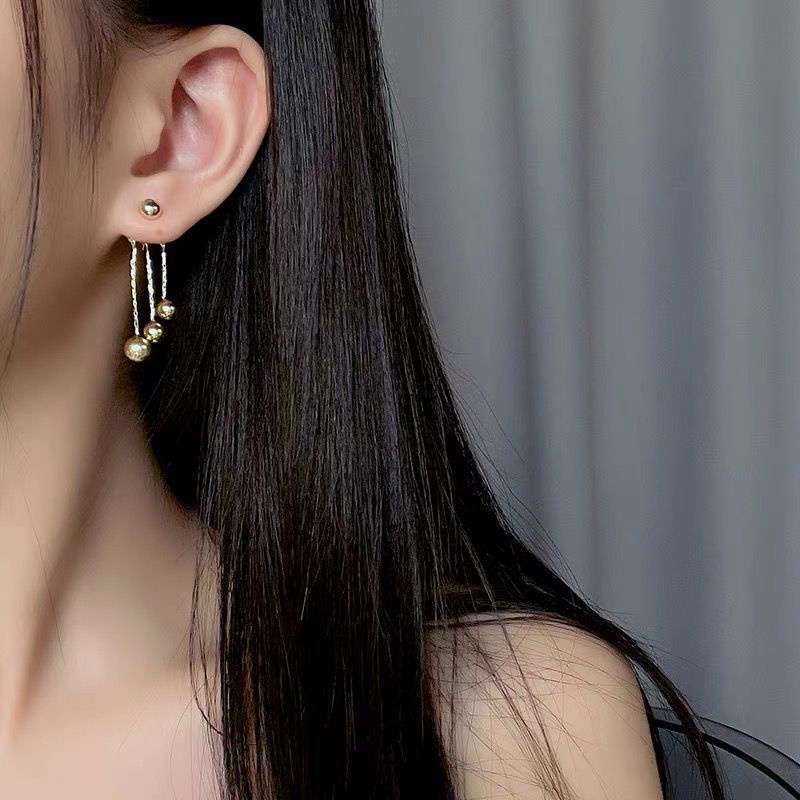 Khuyên tai dài tua rua phong cách Hàn Quốc thời trang cá tính cho nữ