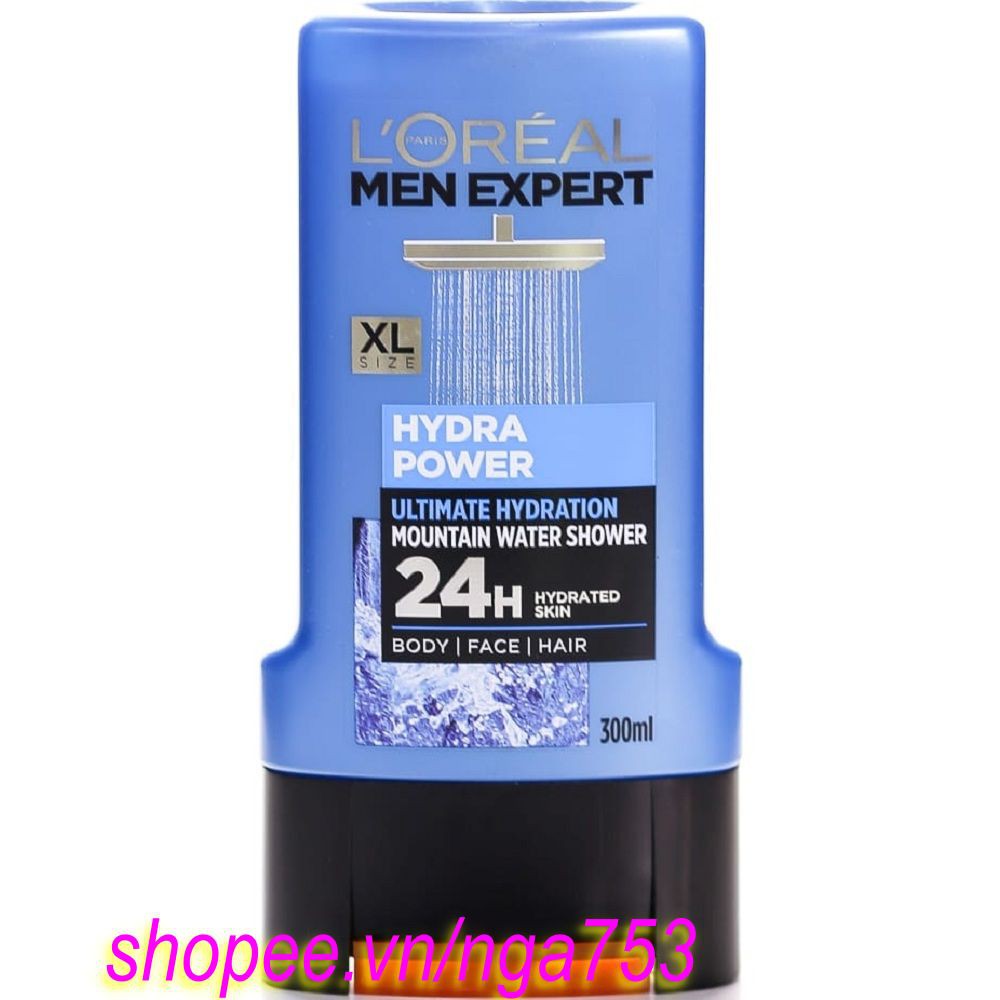 Sữa tắm gội Loreal Paris 3in1 Men Expert Hydra Power 300ml 100% chính hãng, shop 99k cung cấp và bảo trợ