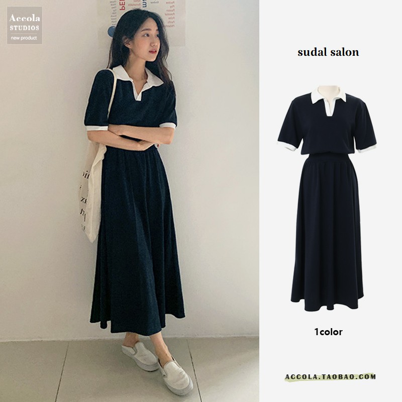 Váy Polo dáng dài tiểu thư